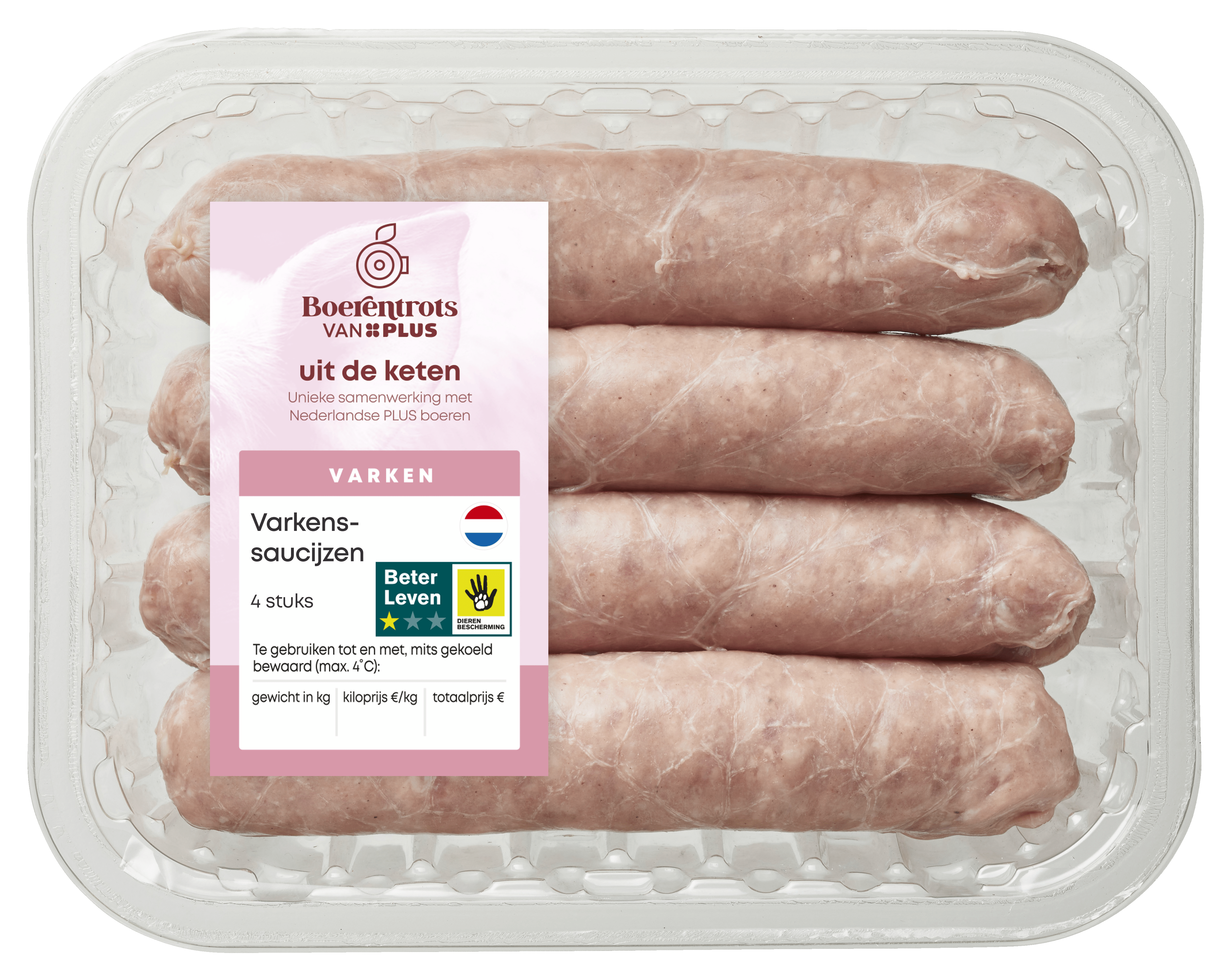 PLUS Boerentrots Varkens poulet 400 gram