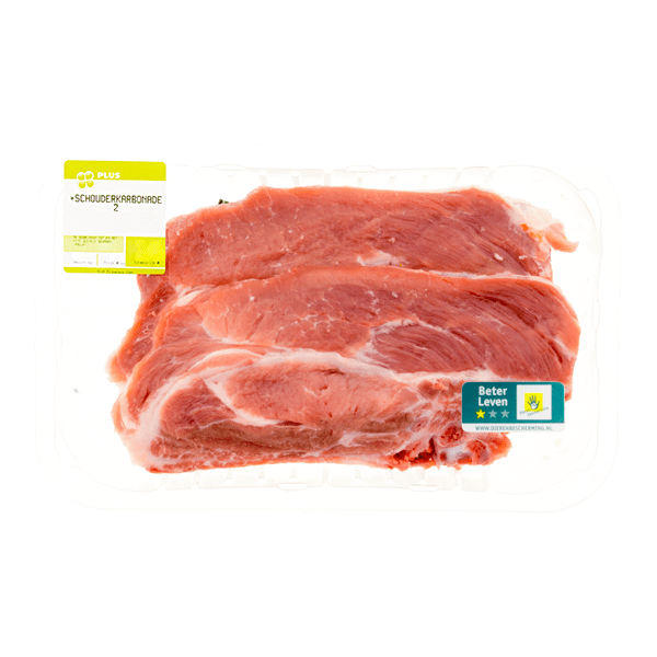 PLUS Schouderkarbonade 2 stuks 333 gram