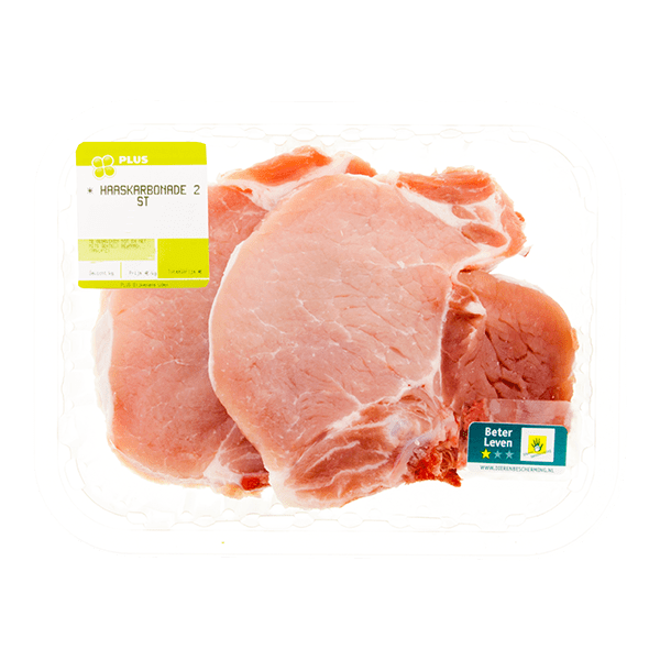 PLUS Schouderkarbonade bistro 2 stuks 350 gram