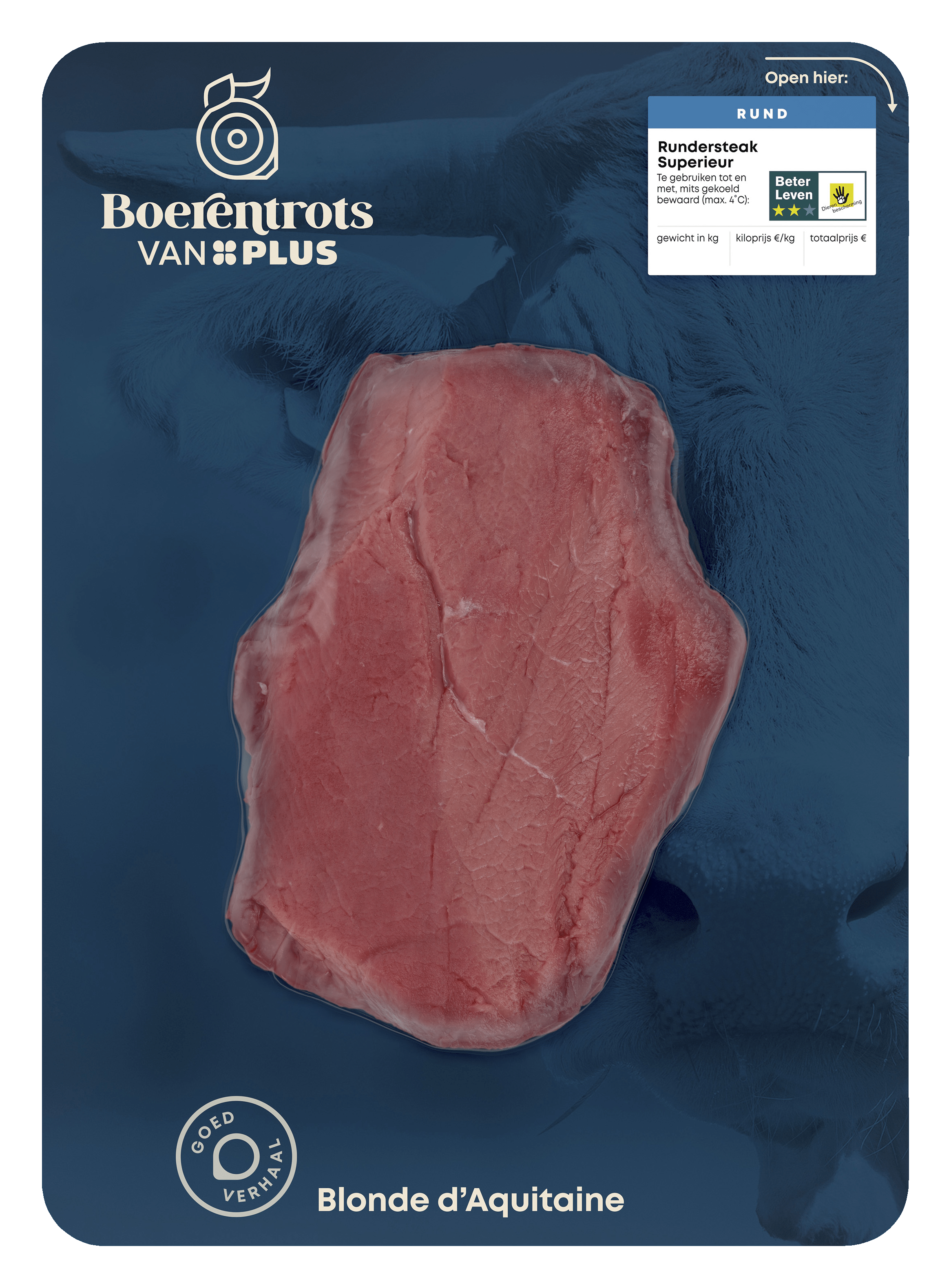 PLUS Boerentrots Runderschnitzels 2 stuks 230 gram