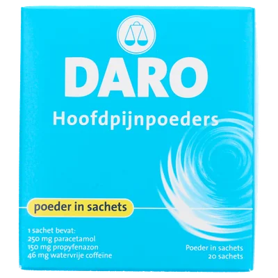 Daro Hoofdpijnpoeder extra Stuk 20 st