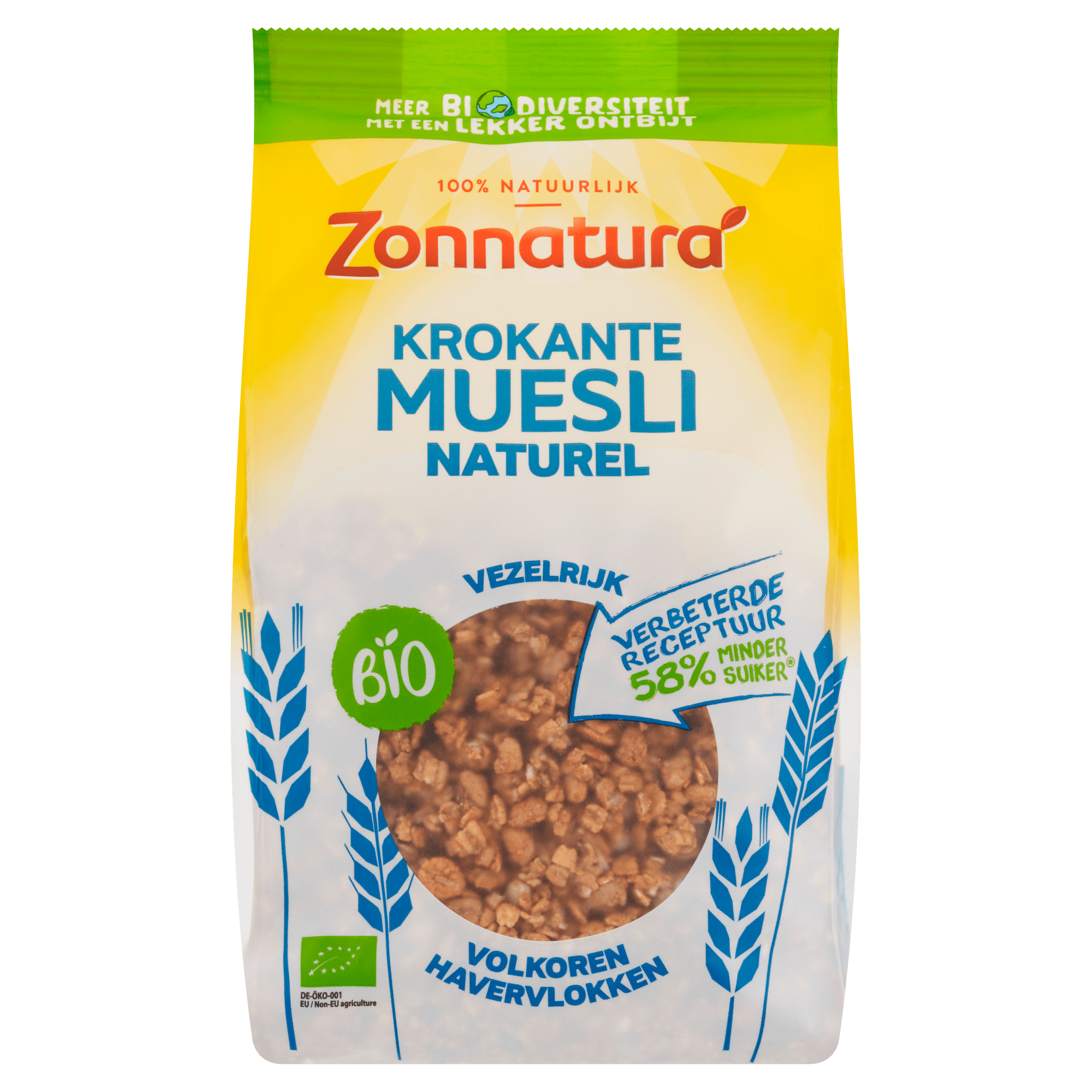 Zonnatura Krokante Muesli Naturel Zak 375 g