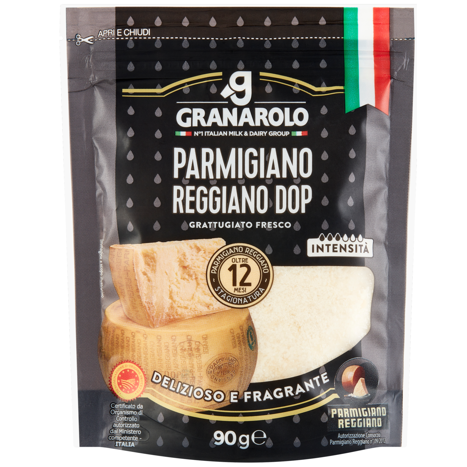 Granarolo Parmiggiano reggiano rasp Zakje 90 g