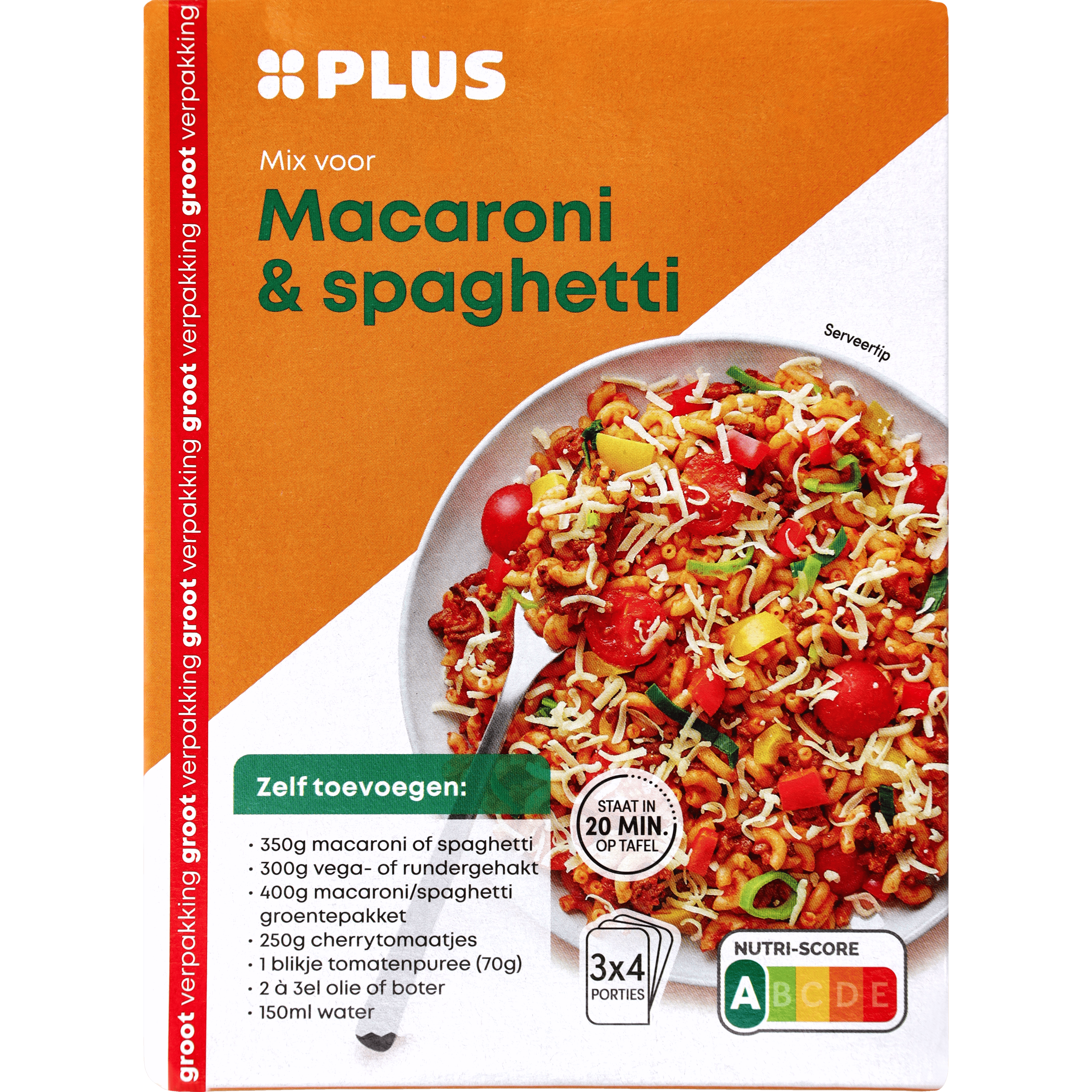 PLUS Mix voor Macaroni-Spaghetti Bag-in-box 120 g