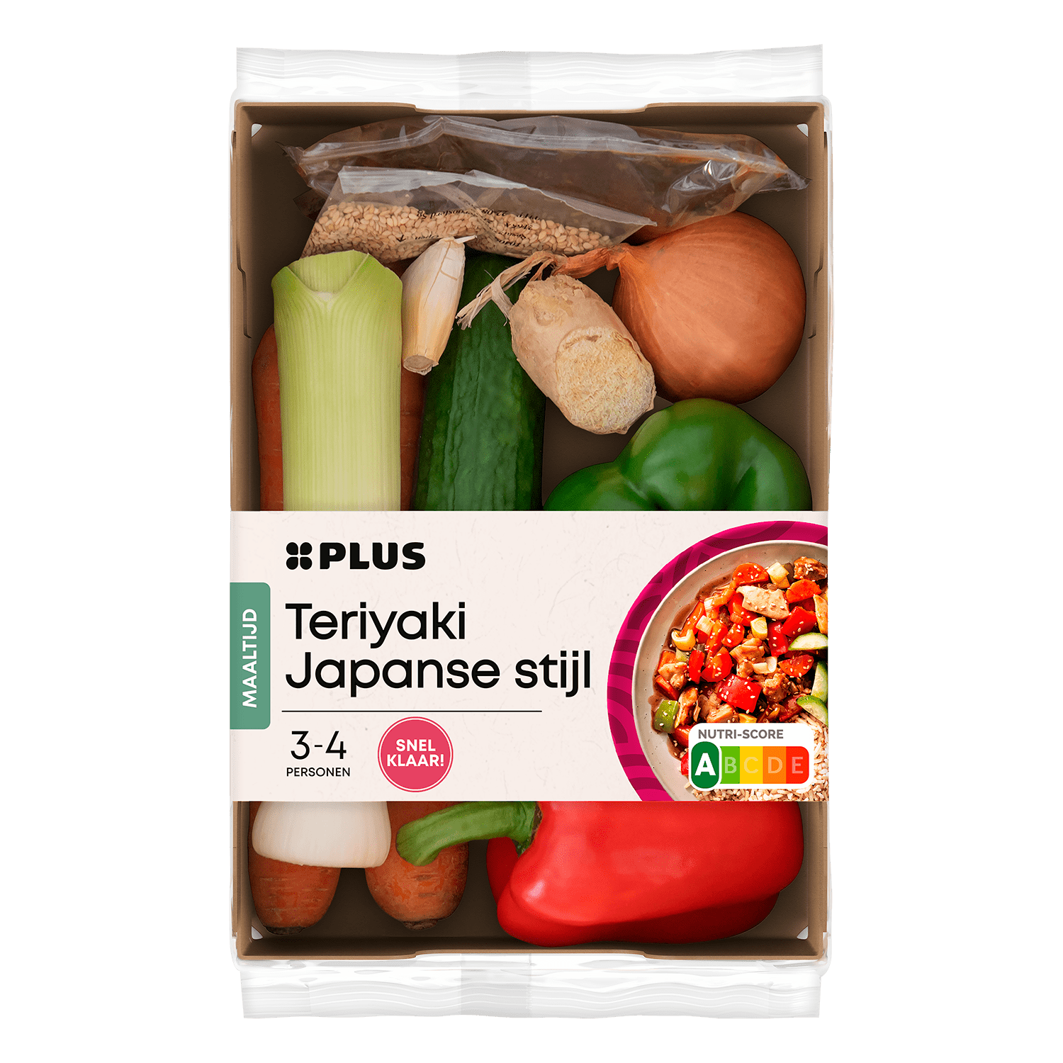 PLUS Verspakket Teriyaki Japanse stijl Tray 1 st