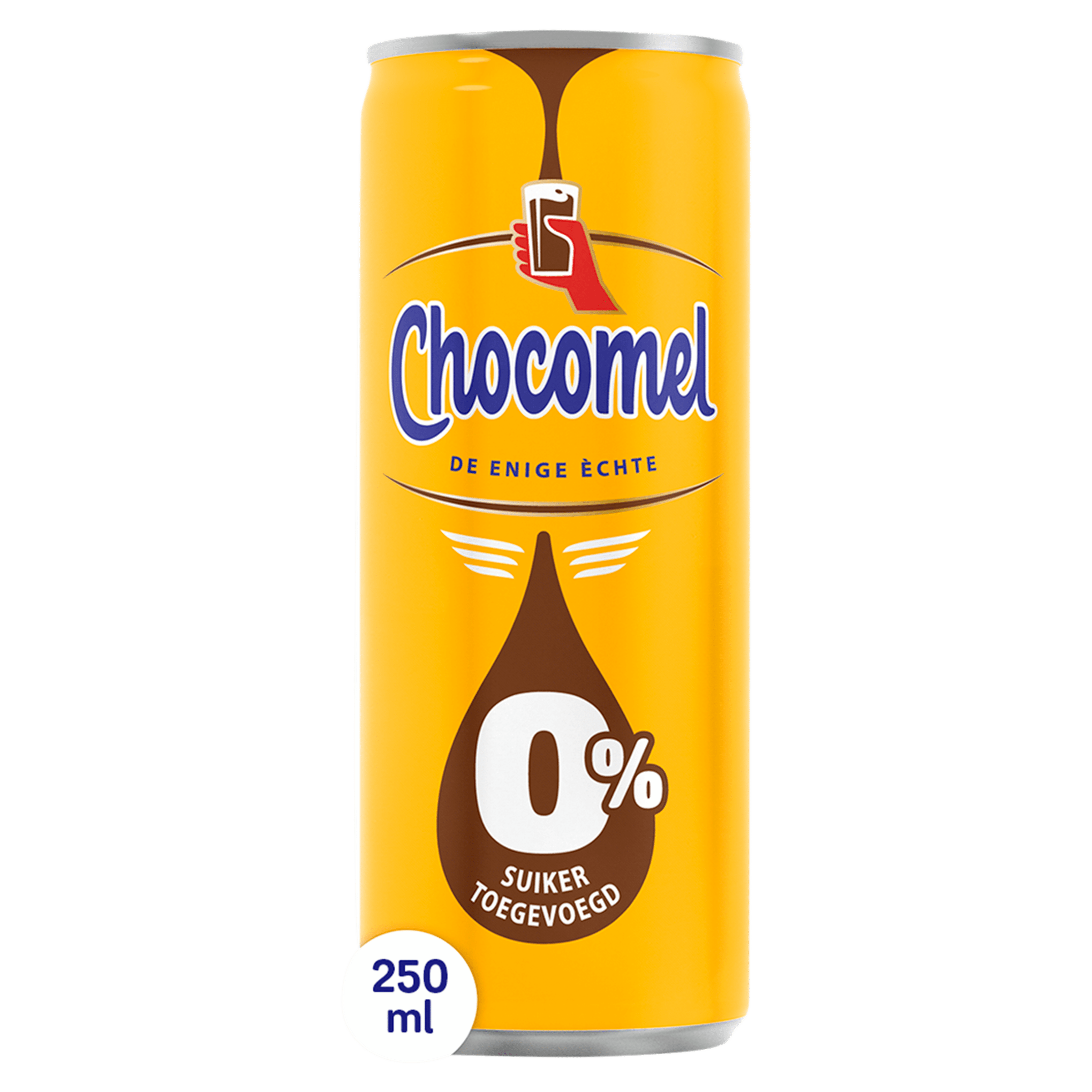 Chocomel 0% Heerlijk romig &amp; rijk Blik 250 ml