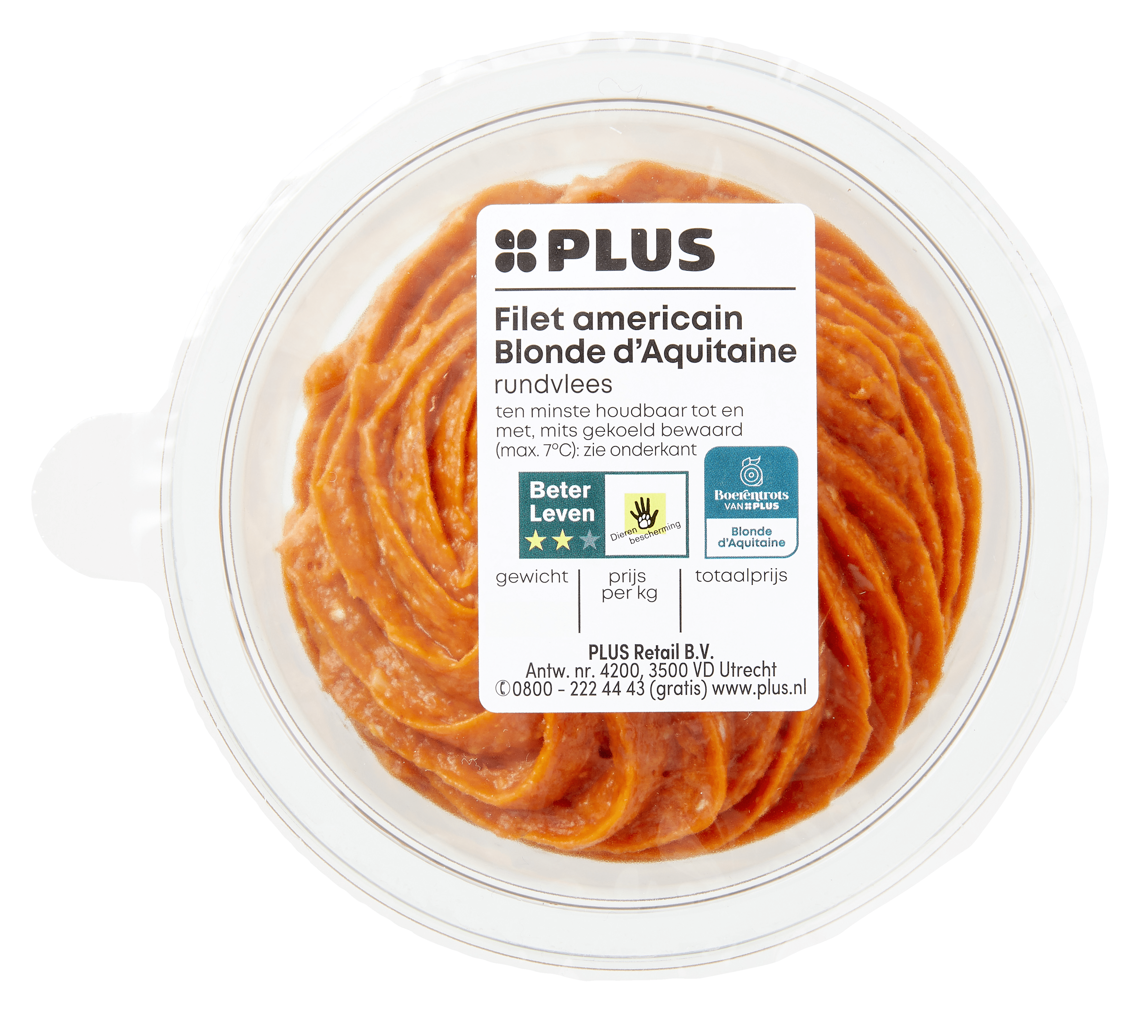 PLUS Filet americain Blonde d'Aquitaine Bakje 135 g