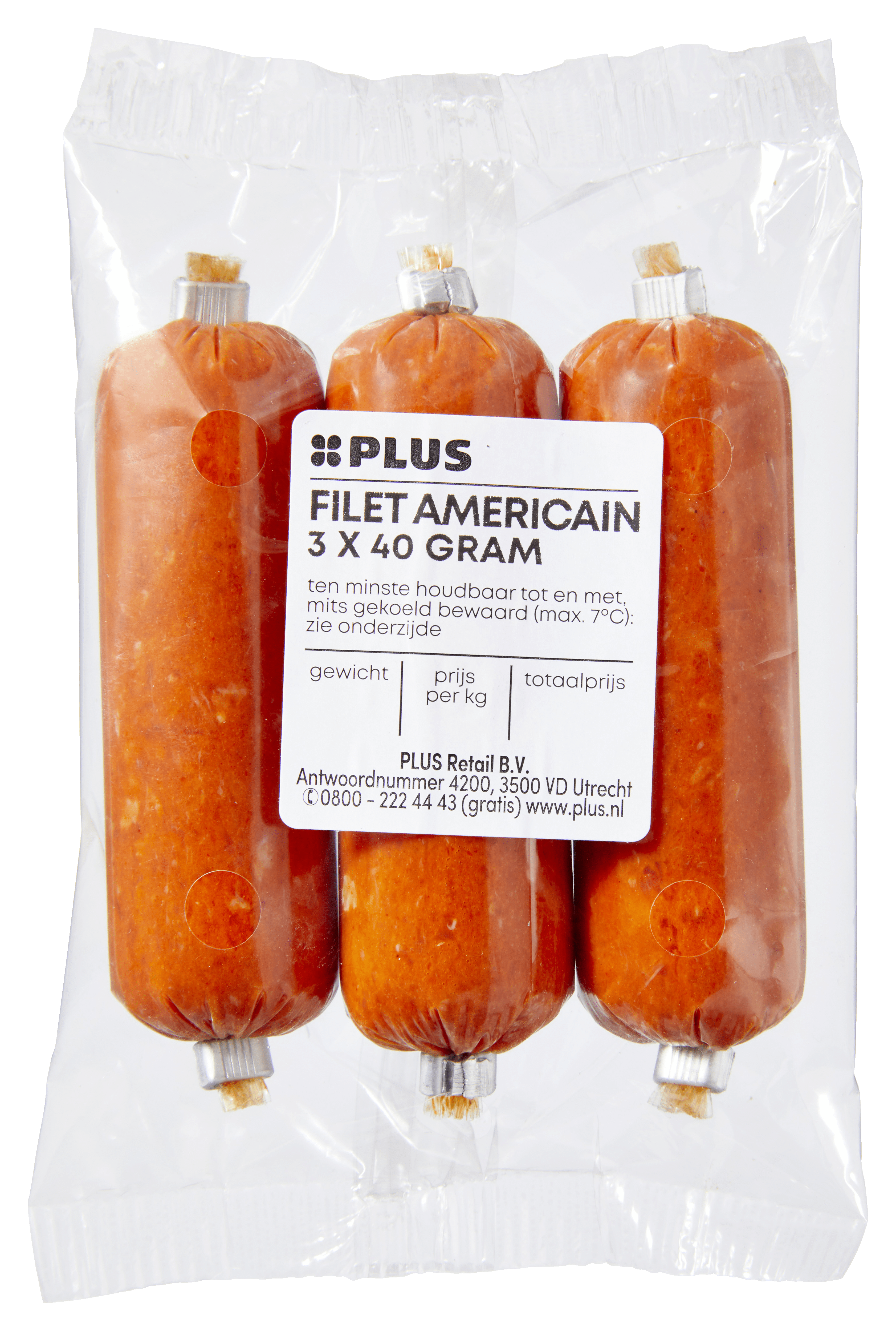 PLUS Filet americain mini's Zak 120 g