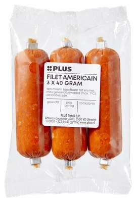 PLUS Filet americain mini's Zak 120 g