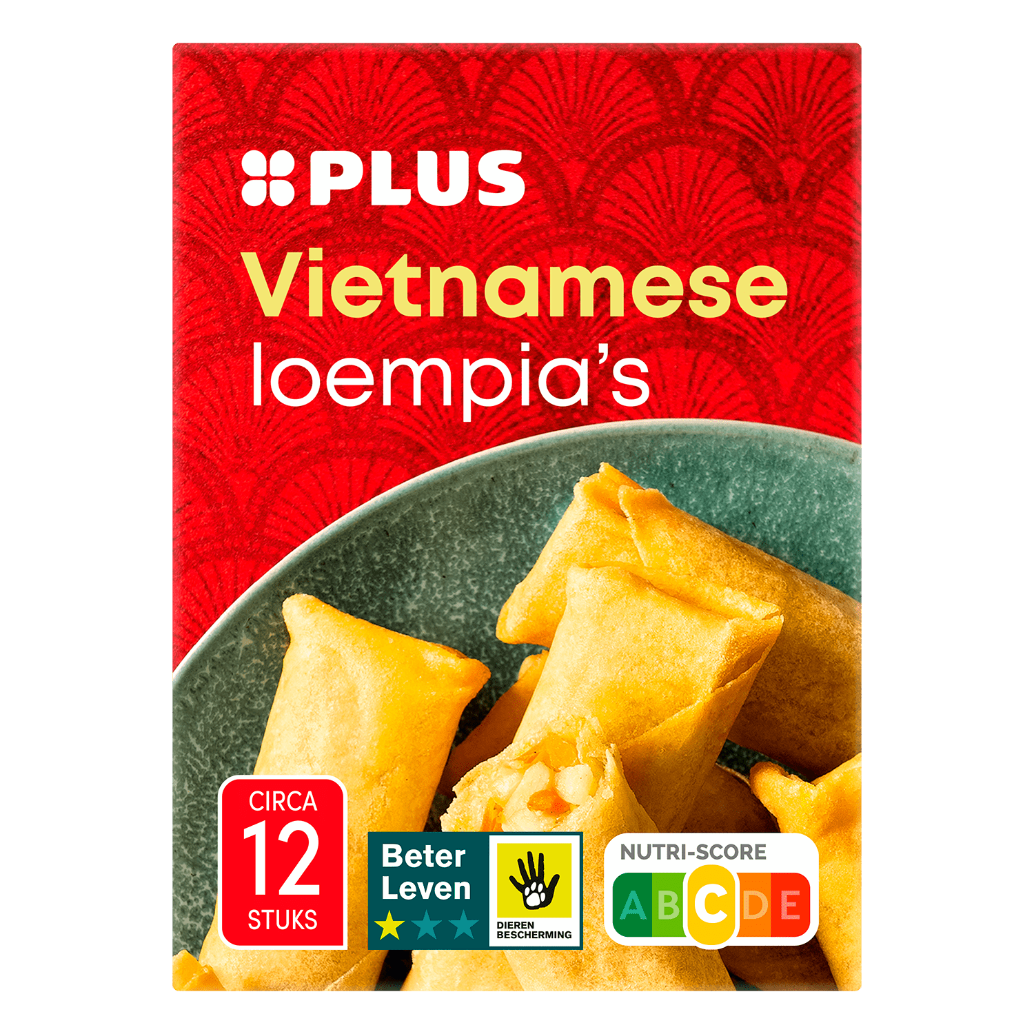 PLUS Vietnamese loempia's kip BLK 12ST Doos 564 g