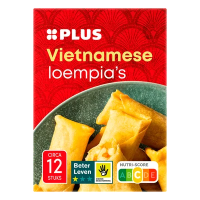 PLUS Vietnamese loempia's kip BLK 12ST Doos 564 g