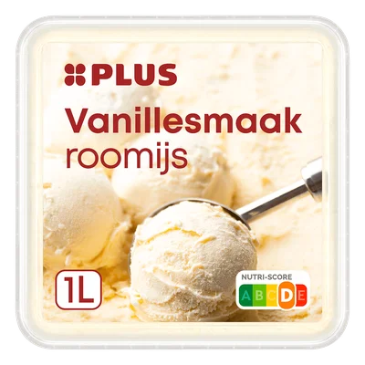 PLUS Roomijs vanille Kuipje 1000 ml