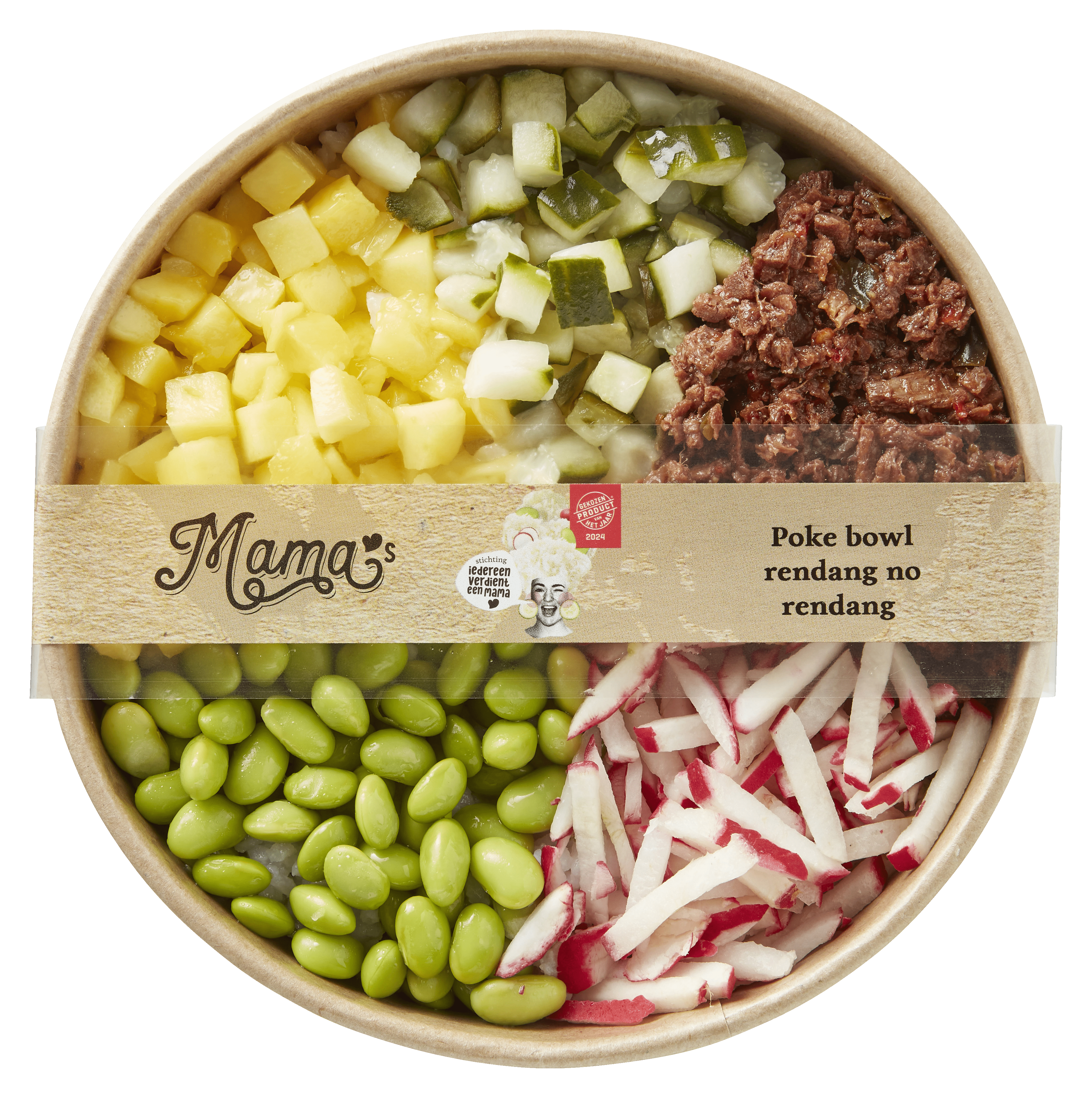 Mama's Maaltijden Poké bowl rendang no rendang Bakje 430 g