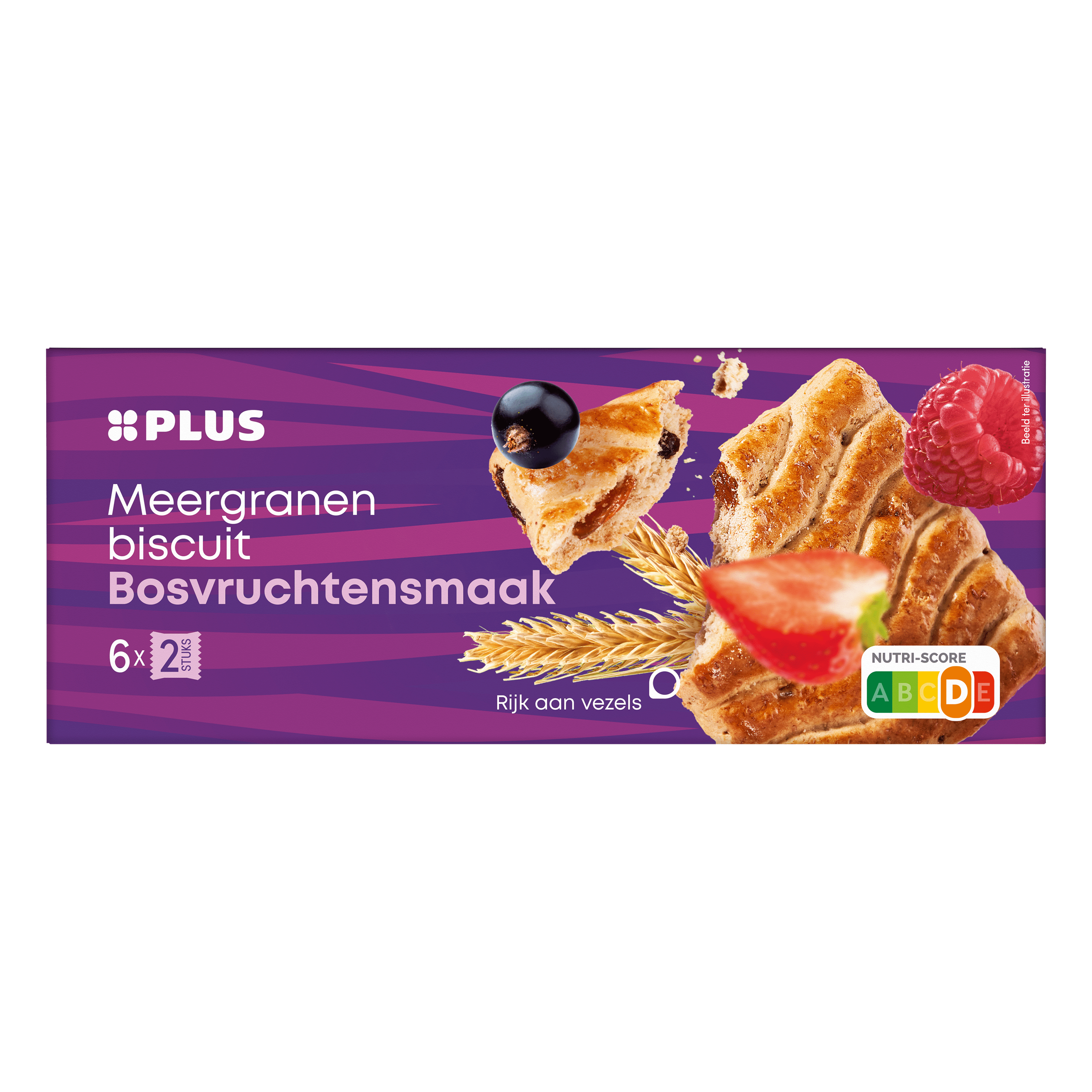 PLUS Meergranenbiscuit bosvruchten Pak 225 g