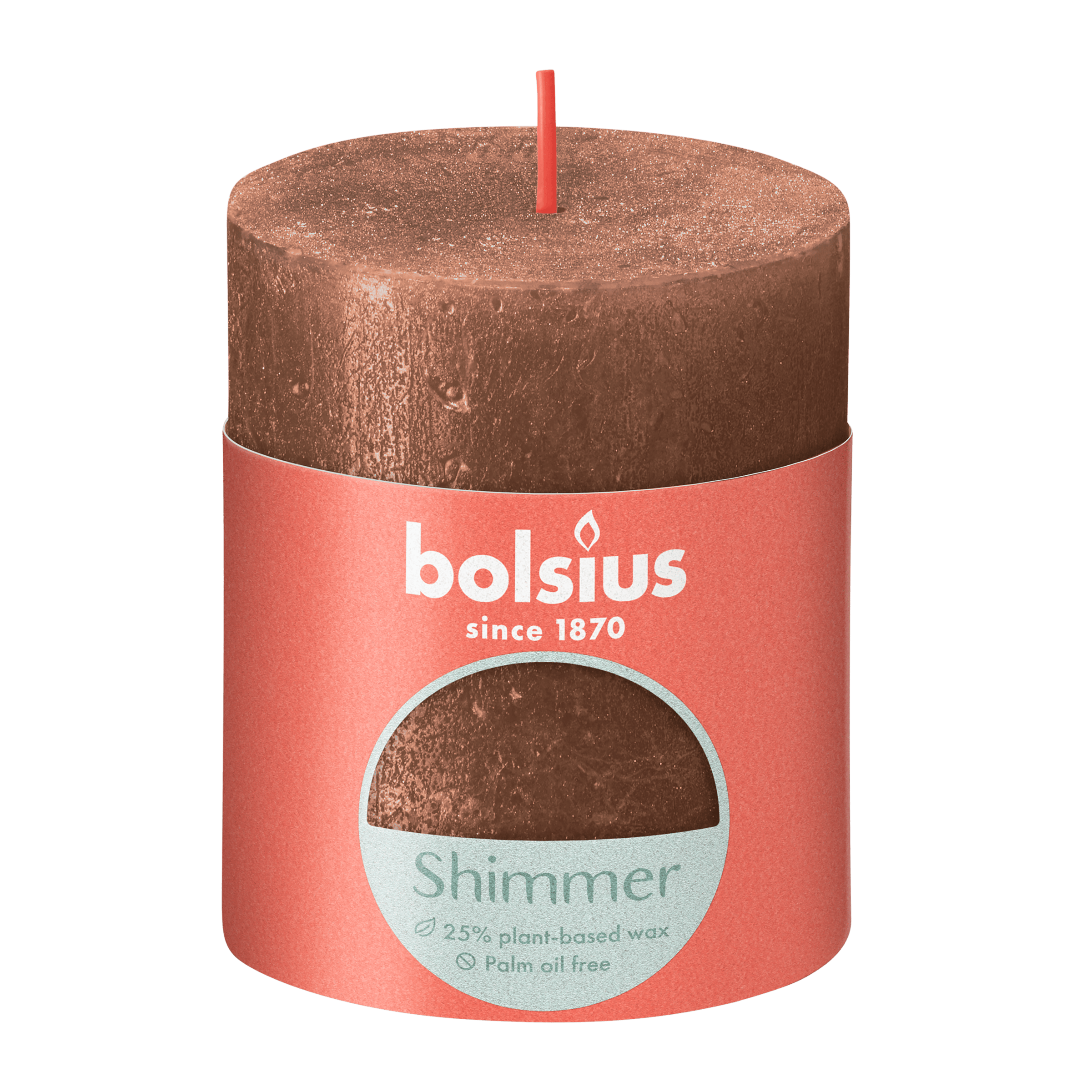Bolsius Stompkaars Shimmer 130/68 Copper Wikkel 1 st