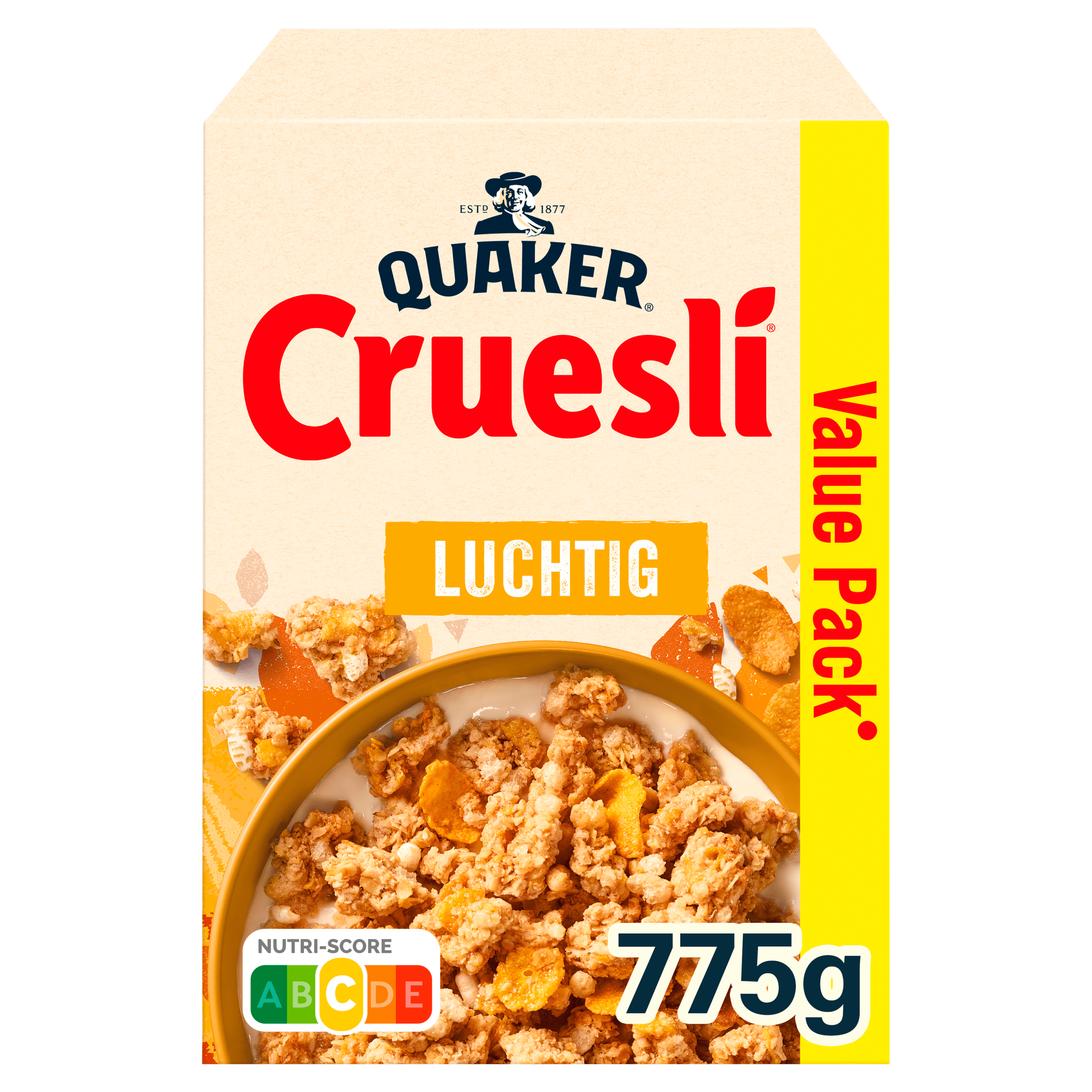 Quaker Cruesli Luchtig Naturel GVP Doos 775 g