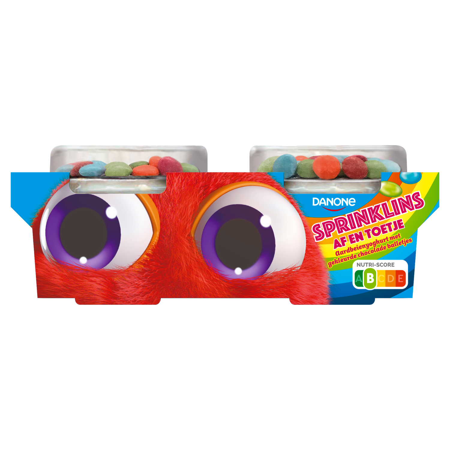 Danone Af &amp; Toetje Sprinklins Yoghurt Aardbei Set 2 st