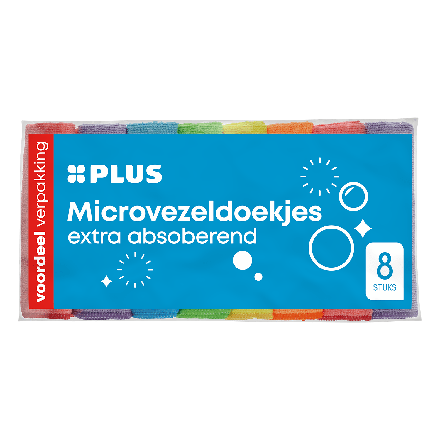 PLUS Microvezeldoek 35x35cm Set 8 st
