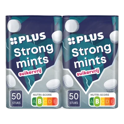 PLUS Strong mints Bakje 50 g