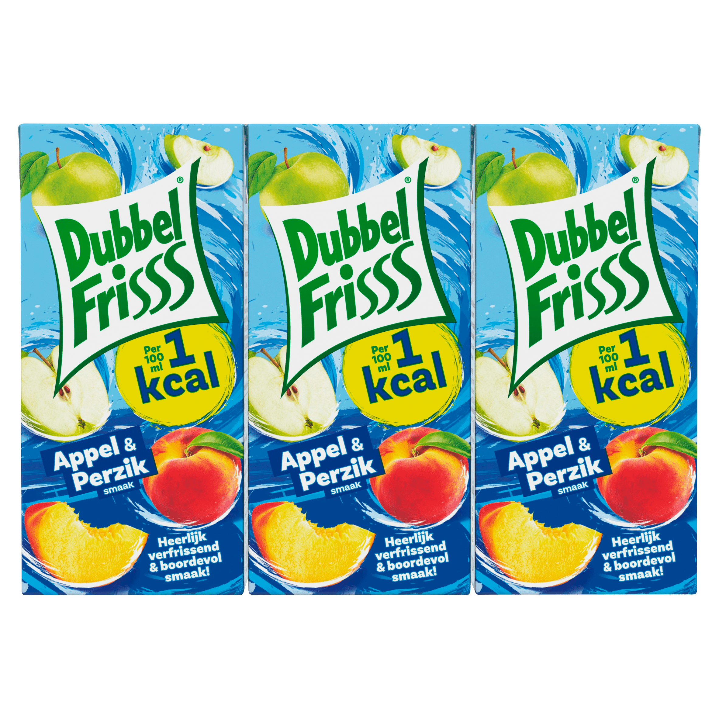 Dubbelfrisss Boost appel &amp; perzik Set 1200 ml