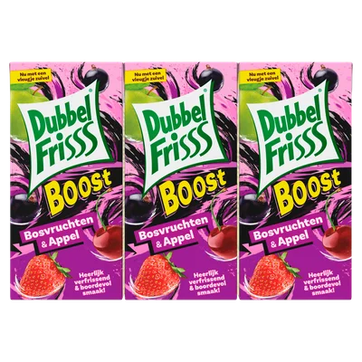 Dubbelfrisss Boost bosvruchten &amp; appel Set 1200 ml