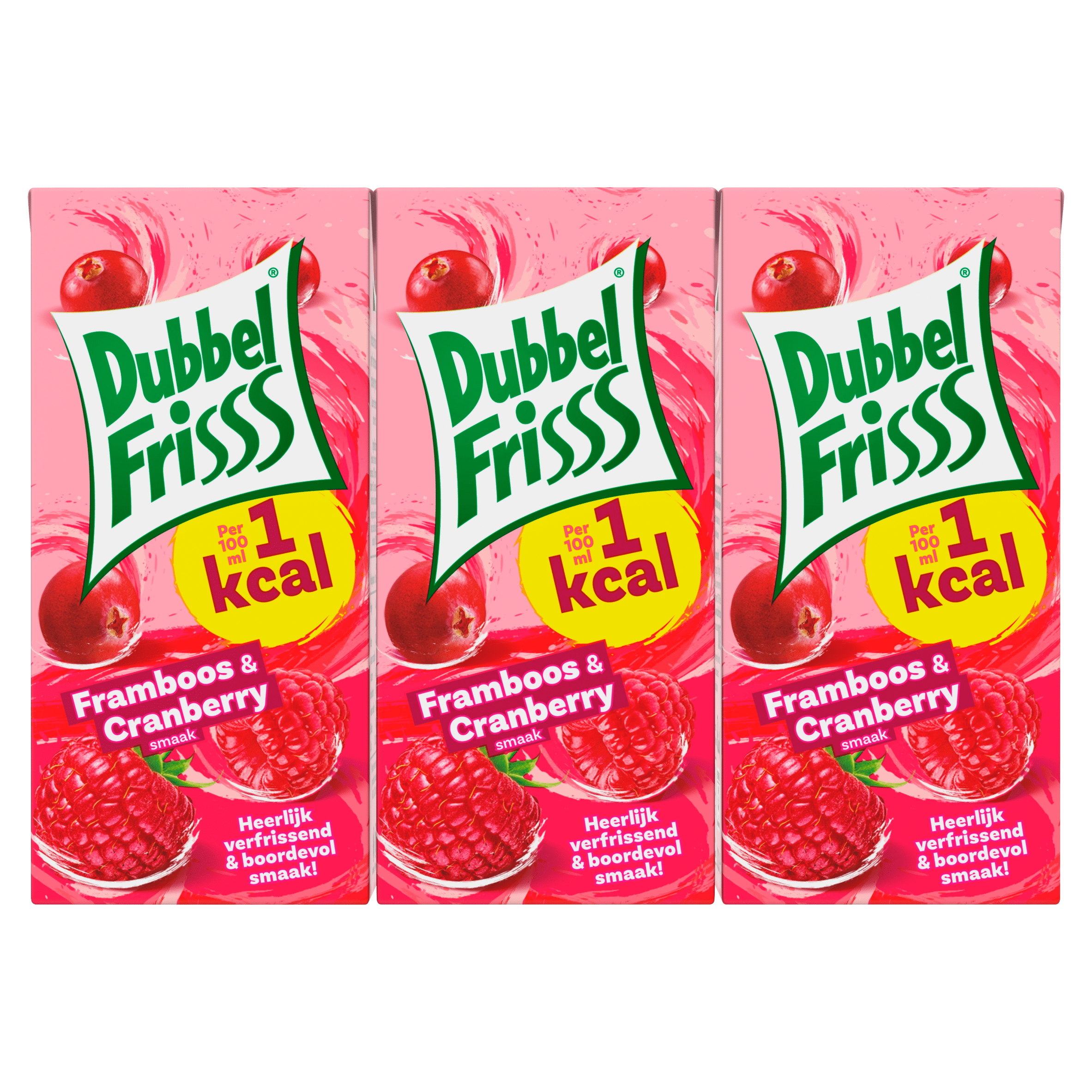 Dubbelfrisss 1Kcal Framboos &amp; cranberry Set 1200 ml