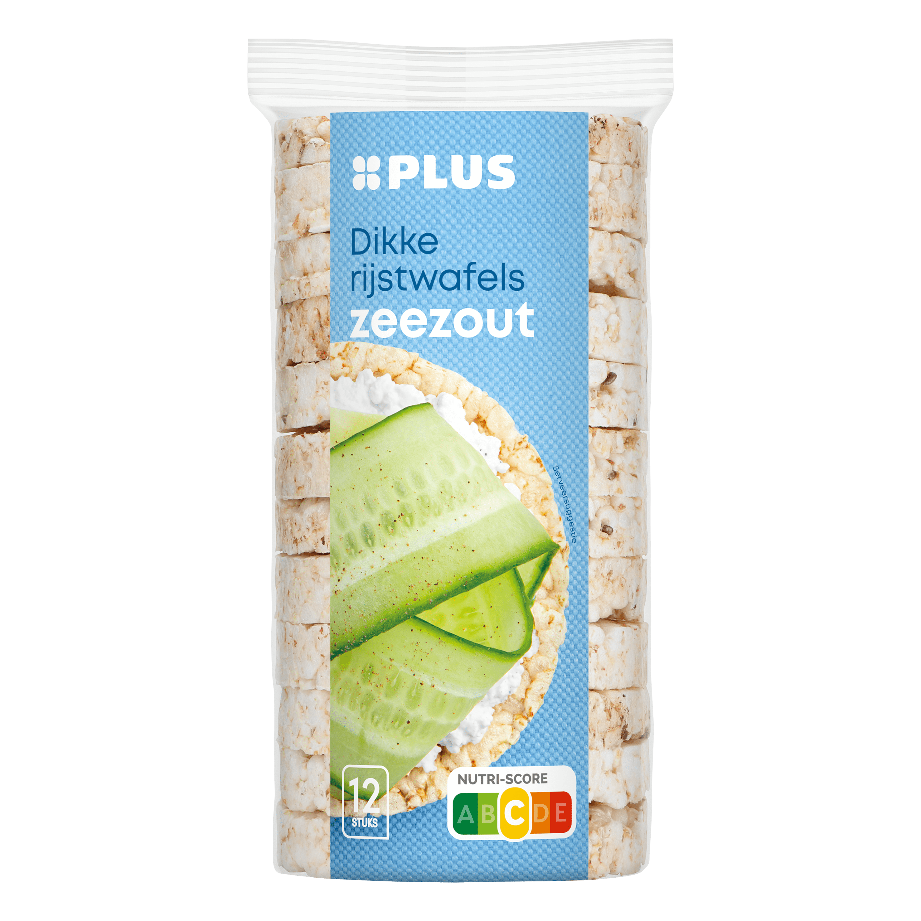 PLUS Dikke rijstwafels met zeezout Wikkel 120 g