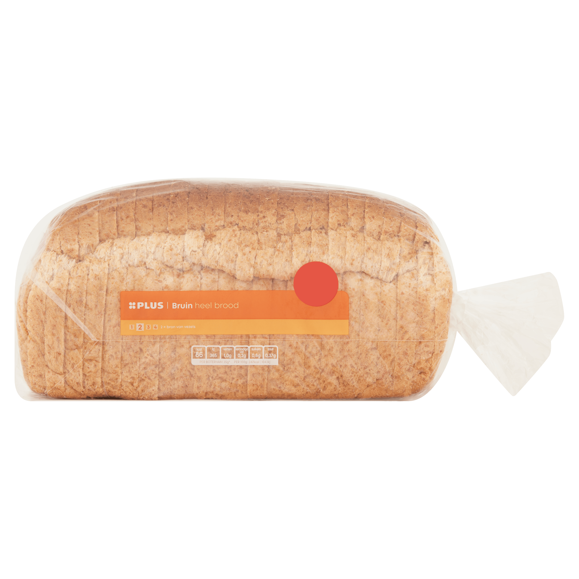 PLUS Rond bruin heel