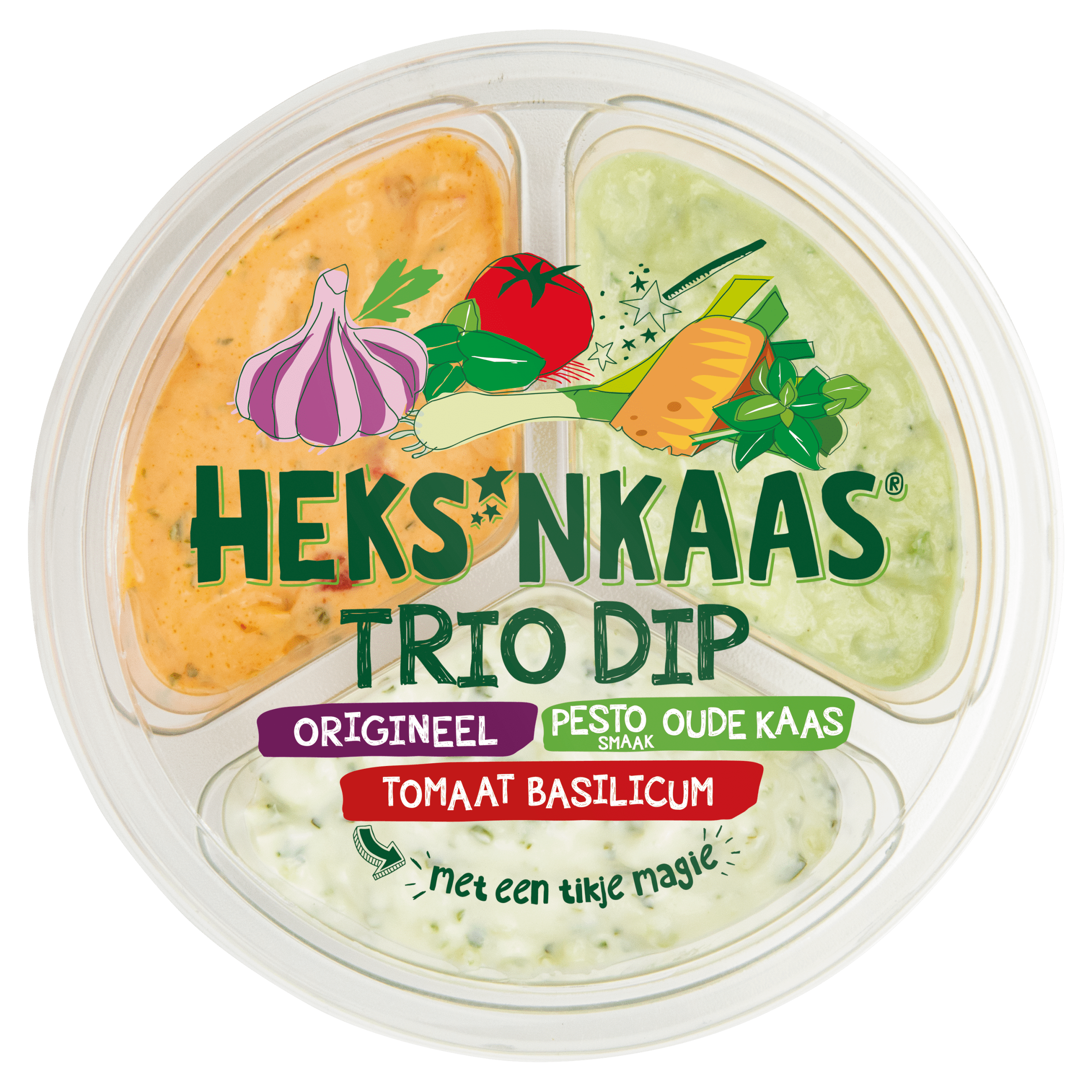 Heks'nkaas Triodip Pesto Oude Kaas Bakje 180 g