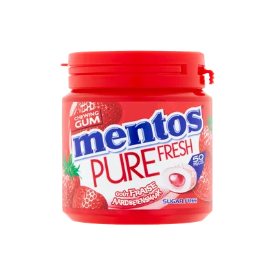 Mentos Gum pure fresh strawberry Pot 50 st
