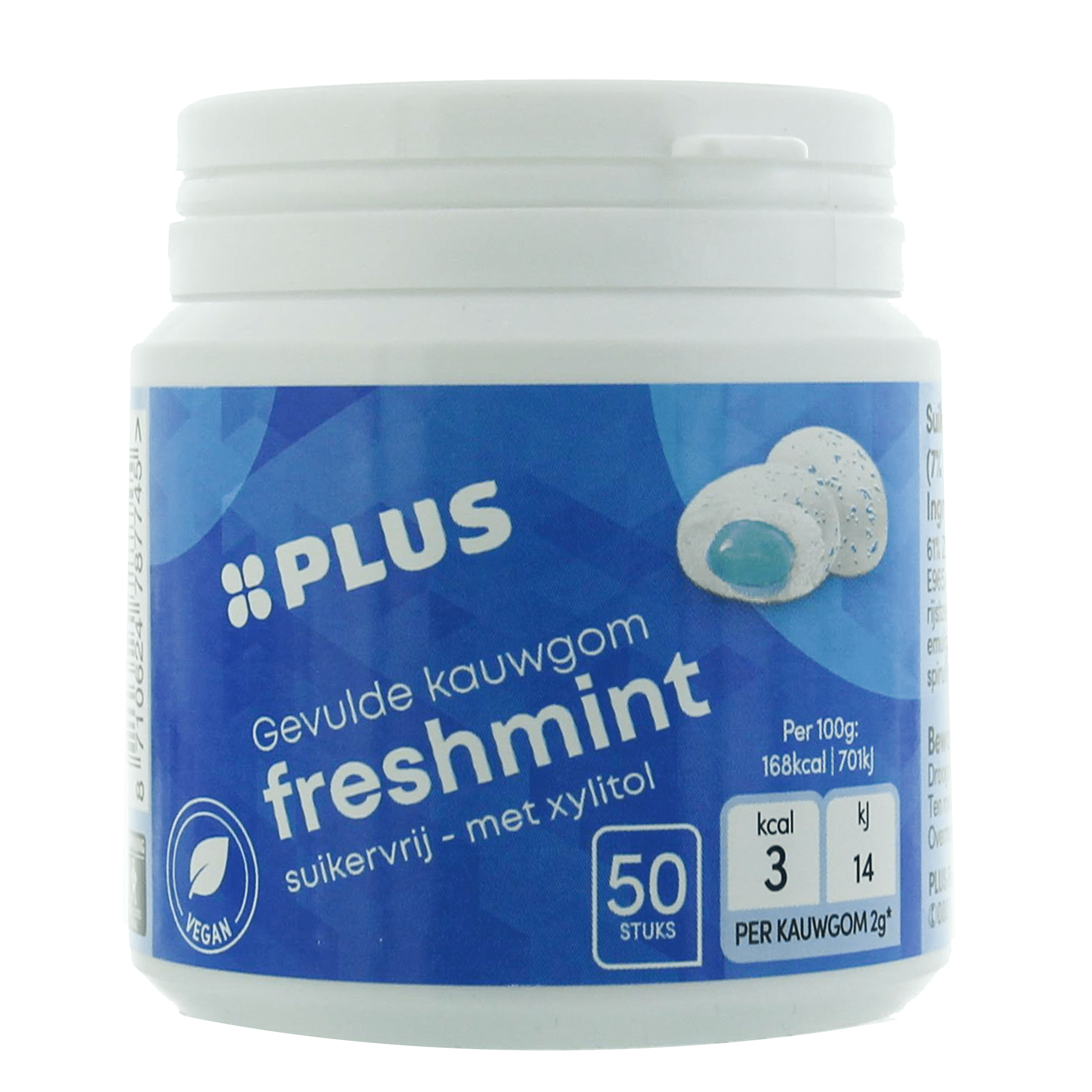 PLUS Kauwgom Spearmint Pot 100 g