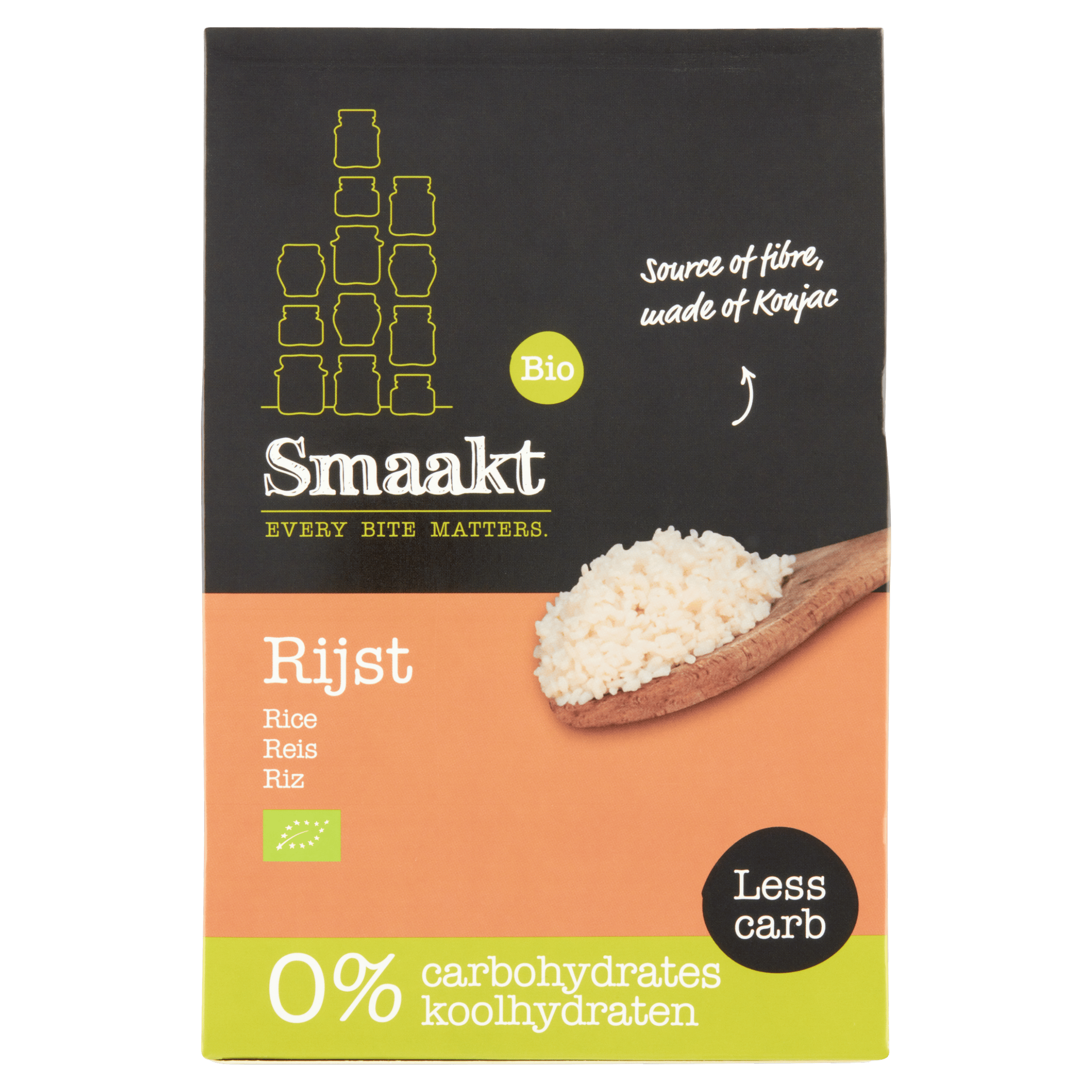 Smaakt Less Carb Konjac Rijst - bio Doos 270 g