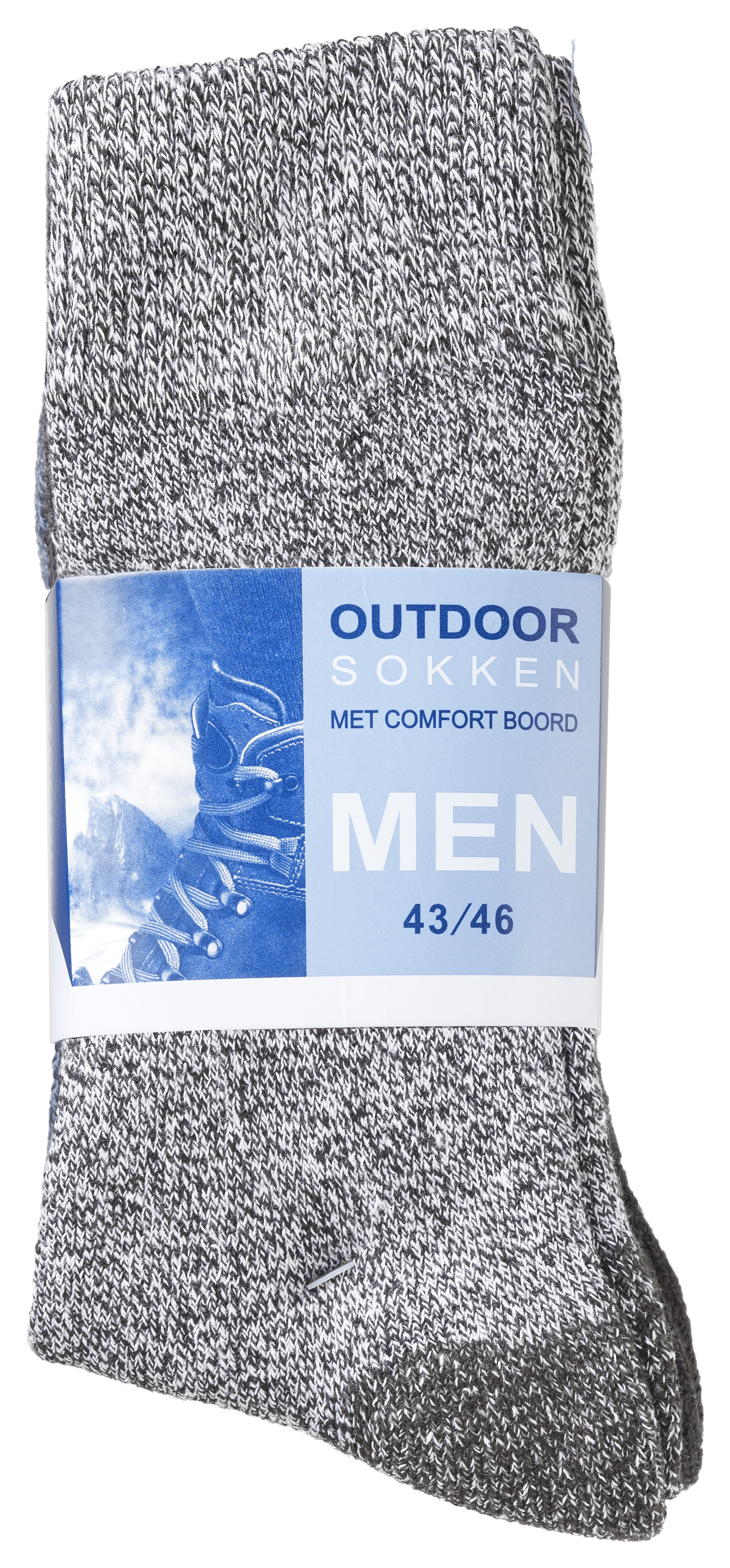 Neutraal Melange wintersok Wikkel 3 st