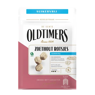 Oldtimers Zoute Puntjes Suikervrij Stazak 100 g
