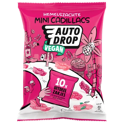 Autodrop Vegan Cadillacs Uitdeelzak Zak 200 g