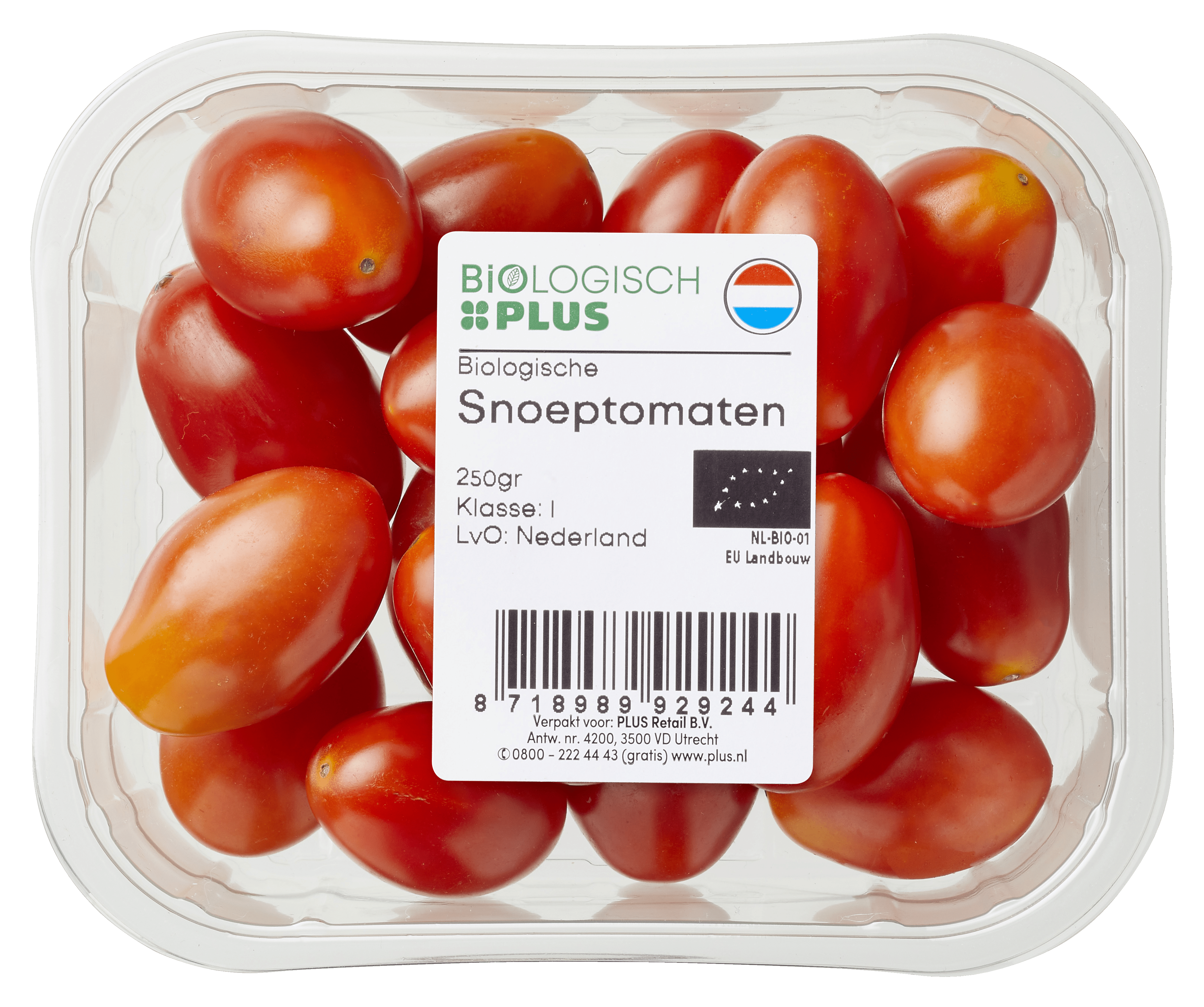 Biologisch PLUS Snoeptomaten biologisch Zak 250 g