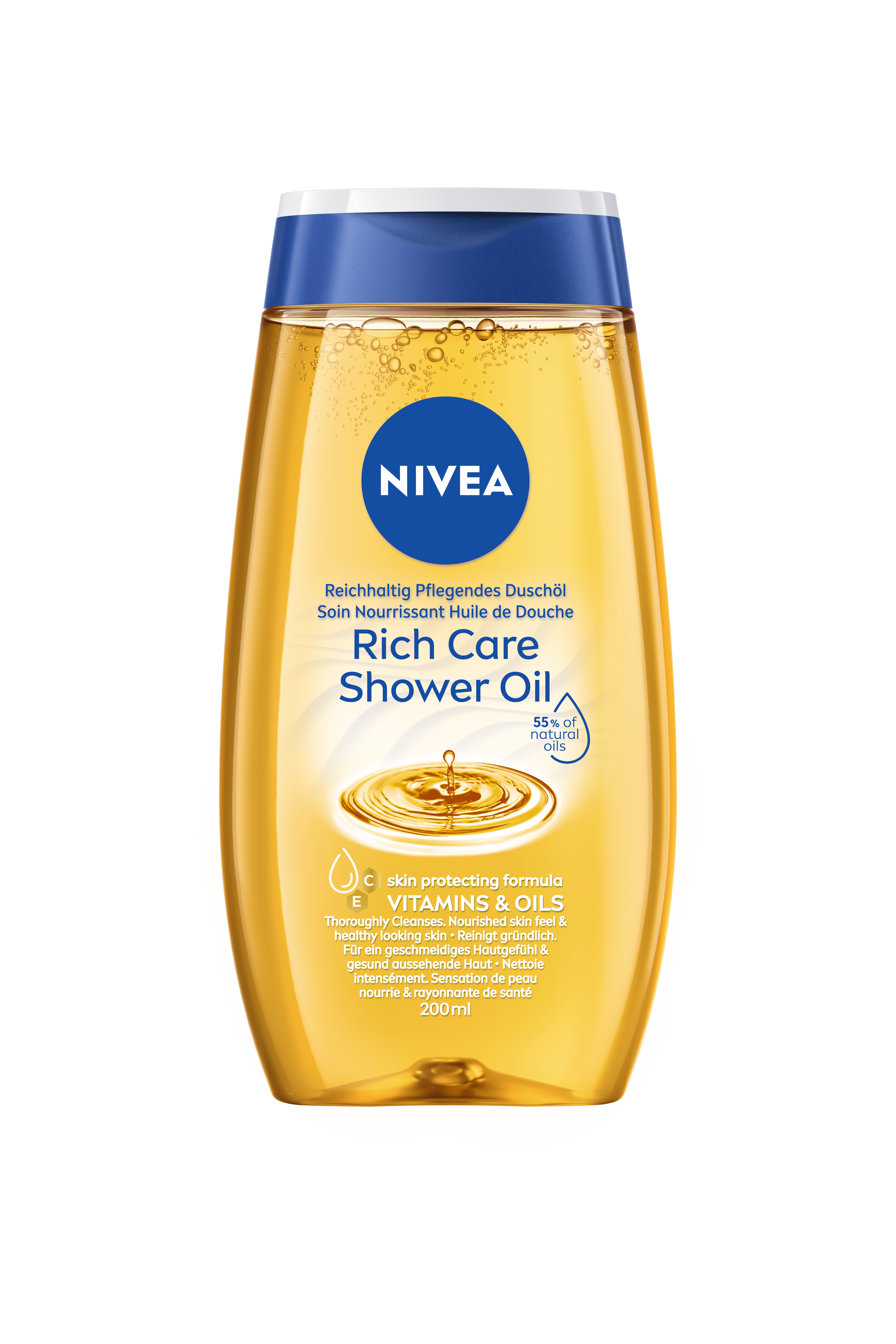 Nivea Doucheolie natural oil Fles 200 ml