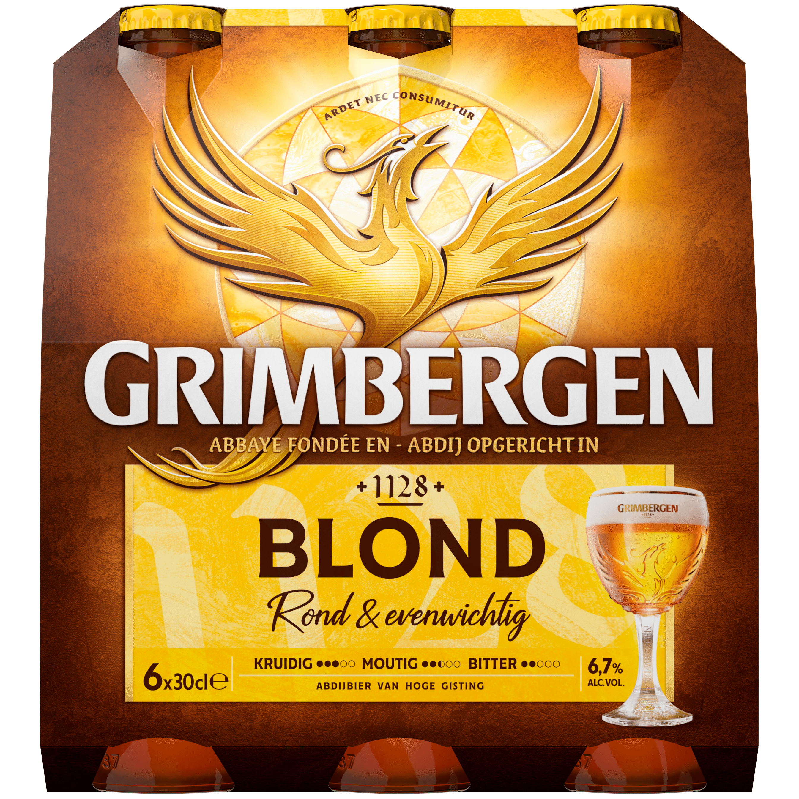 Grimbergen Blond abdijbier fles Set 1800 ml