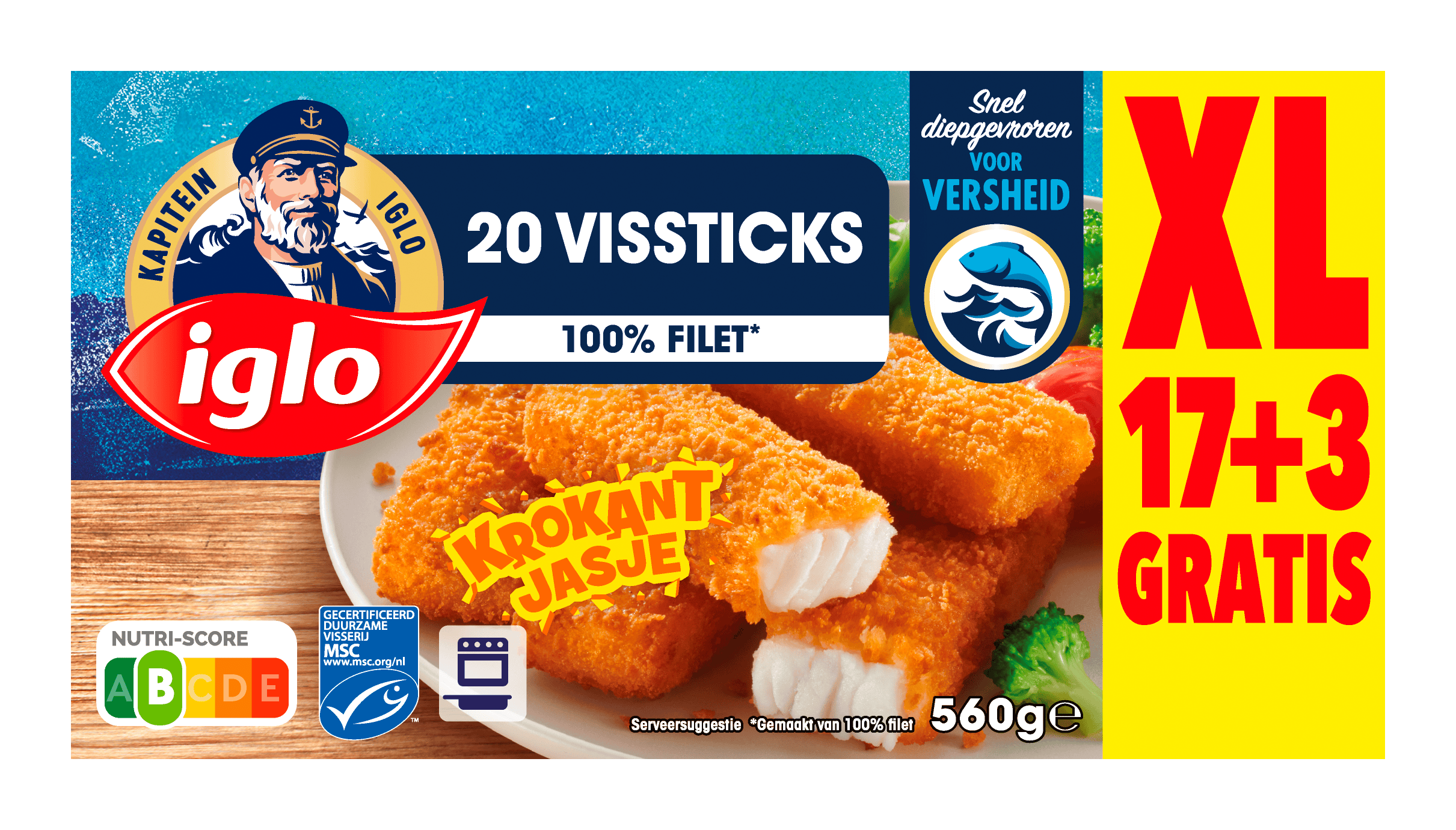 Iglo Vissticks 20 stuks Doos 560 g