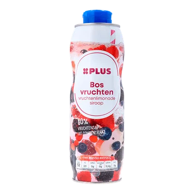 PLUS Siroop bosvruchten Fles 750 ml