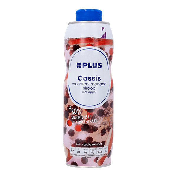 PLUS Siroop cassis Fles 750 ml