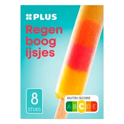 PLUS Regenboogijsjes Doos 8 st