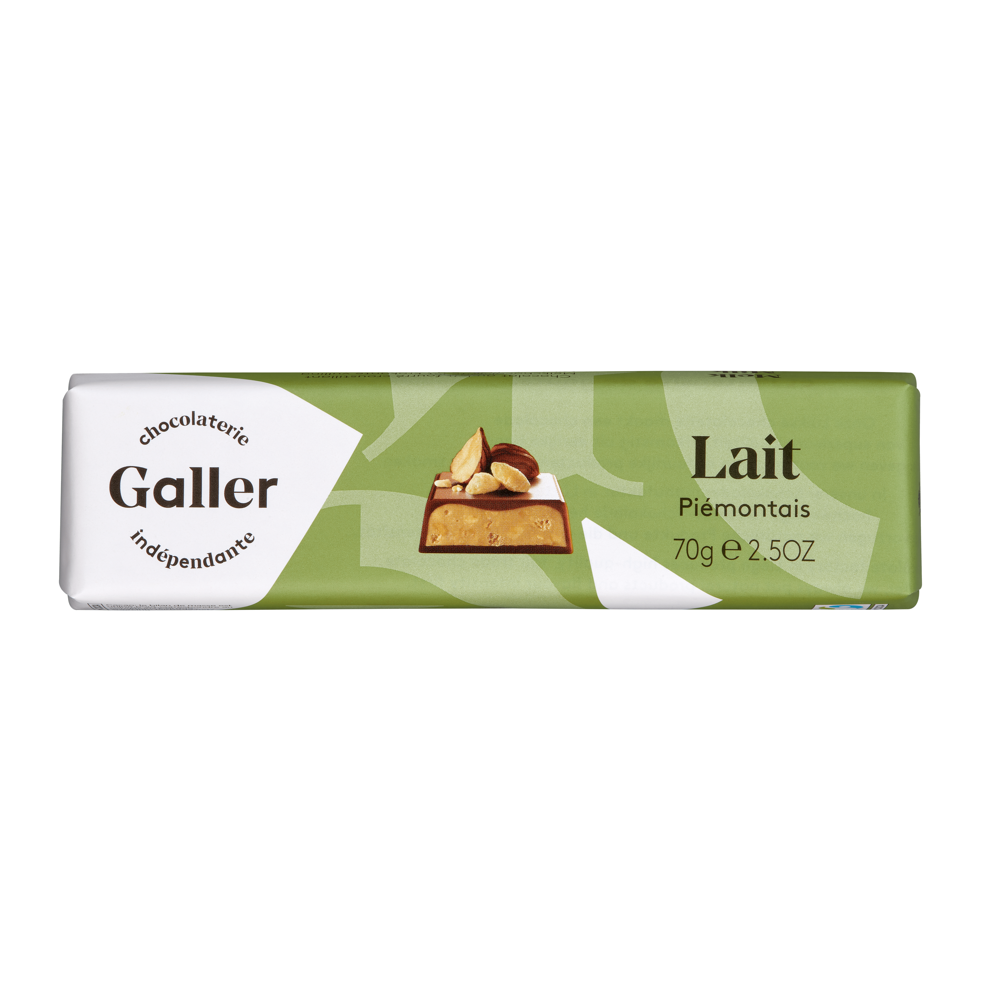 Galler Chocoladereep Melk Piémontais Wikkel 70 g