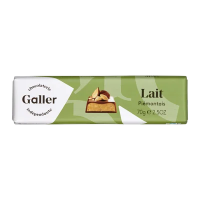 Galler Chocoladereep Melk Piémontais Wikkel 70 g