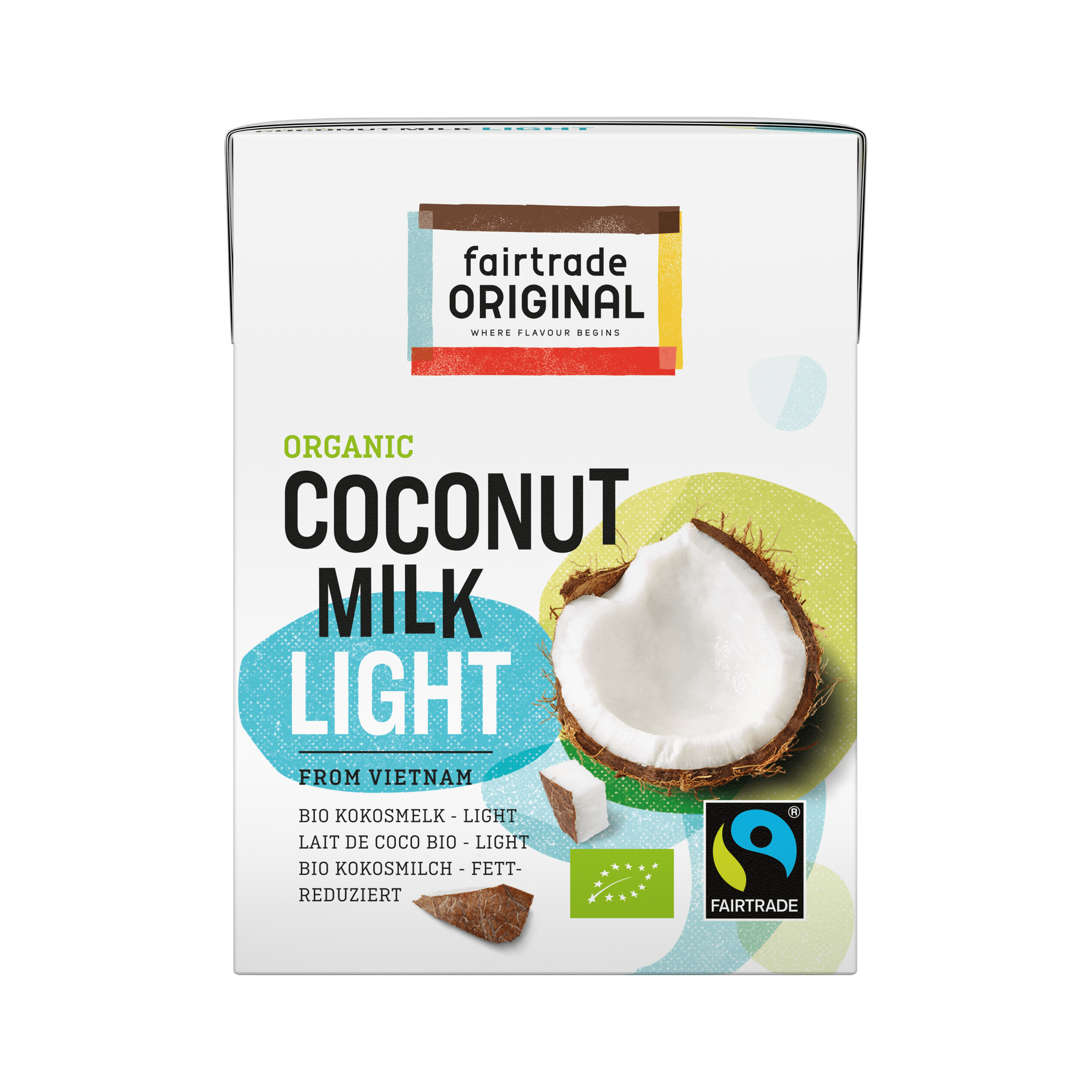 Fairtrade Original Organic Coconut Milk Light Pak 200 ml