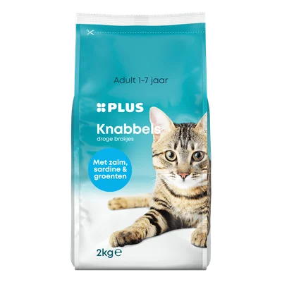 PLUS Kattenvoer knabbels vis Stazak 2 kg