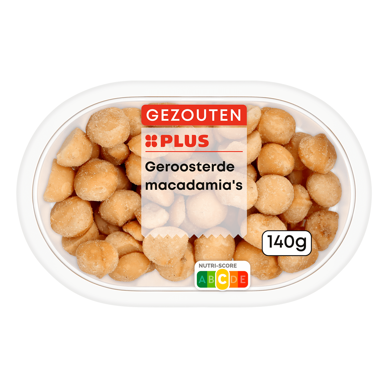 PLUS Geroosterde Macadamia's (gez) Kuipje 140 g