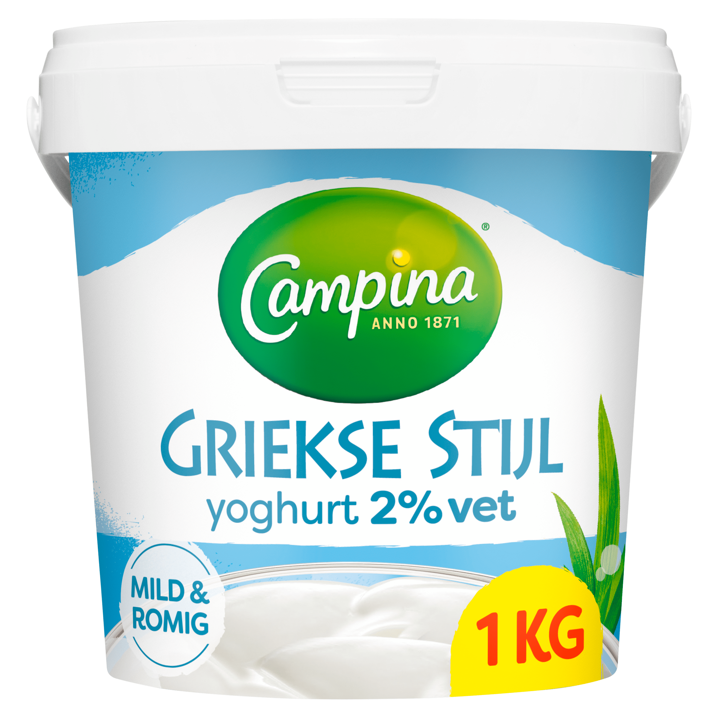 Campina Yoghurt Griekse stijl naturel 2% vet Emmer 1 kg
