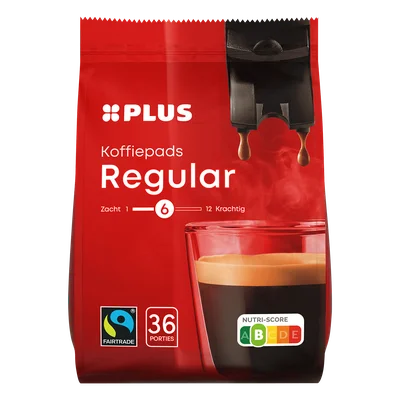 PLUS Koffiepads mokka Fairtrade Zak 36 st