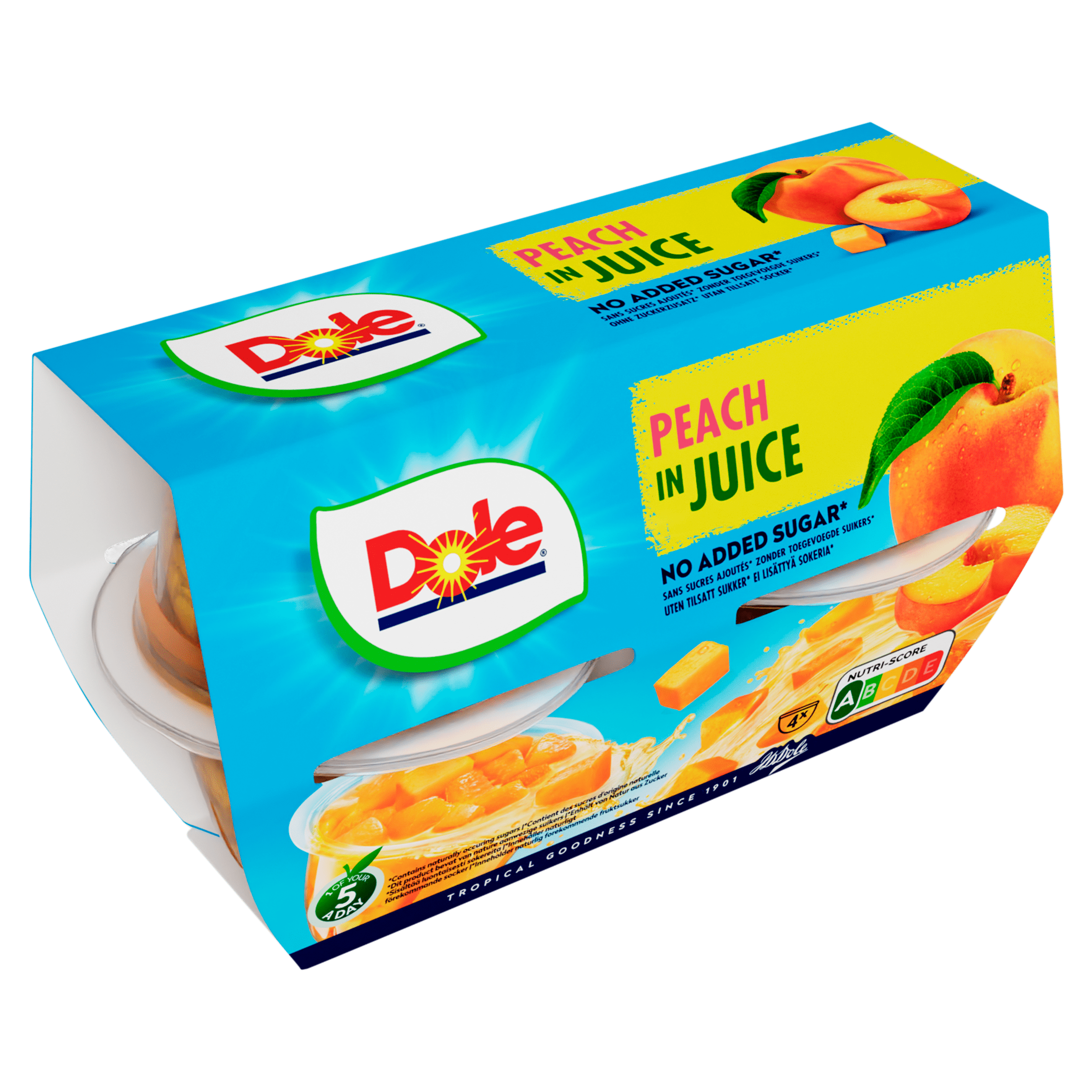 Dole Fruitcups ananas 4 stuks Set 4 st